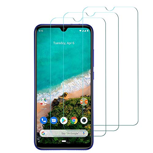 Hanbee Protector de Pantalla para Xiaomi Mi A3 Cristal Templado para Mi A3 Protector Pantalla, 3 Unidades, Alta Definicion, 3D Cobertura Completa, Resistente a Arañazos