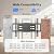 Full Motion TV Wall Mount for Most 37"-86" Flat/Curved TV up to 132lbs,Swivel Tilt Bracket with Articulating 6 Arms, Max VESA 600x400mm, Max 16” Wood Stud, MA02A