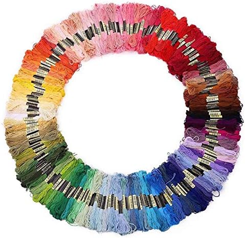 50/100/150/200/250/447 Skeins Embroidery Floss Friendship Bracelets String Rainbow Color Embroidery Thread Cross Stitch Floss - Random Color (50 pcs)