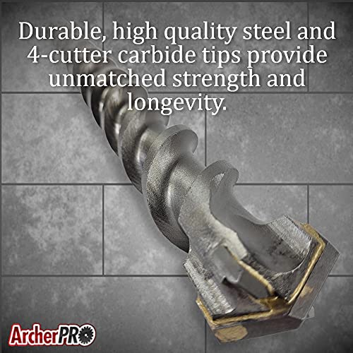 Archerpro 1-1/2” X 21" Inch Sds Max Drill Bit For Fast Concrete And Rock Drilling. Sds Max Rotary Hammer Drill Bits With Carbide Tip For Concrete And Stone. Perfect For Use With Dexpan. #TOP4
