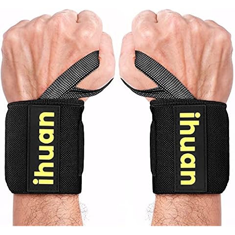 Wrist Wraps for Weight Lifting: 18 Inches Gym Wrist Support Brace with Thumb Loop | Wrist Wraps Weightlifting with Hand Grips for Men and Women | Strength Training | Bodybuilding | Power Lifting Cover