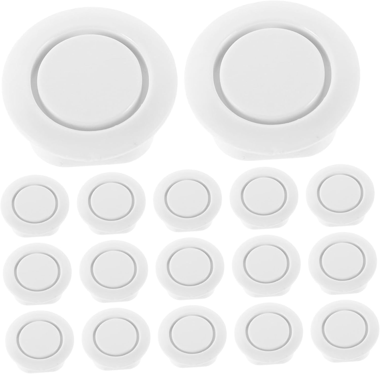 30pcs Car Radar Hole Plug Rubber Cap for 25mm-26mm Bumper Holes White