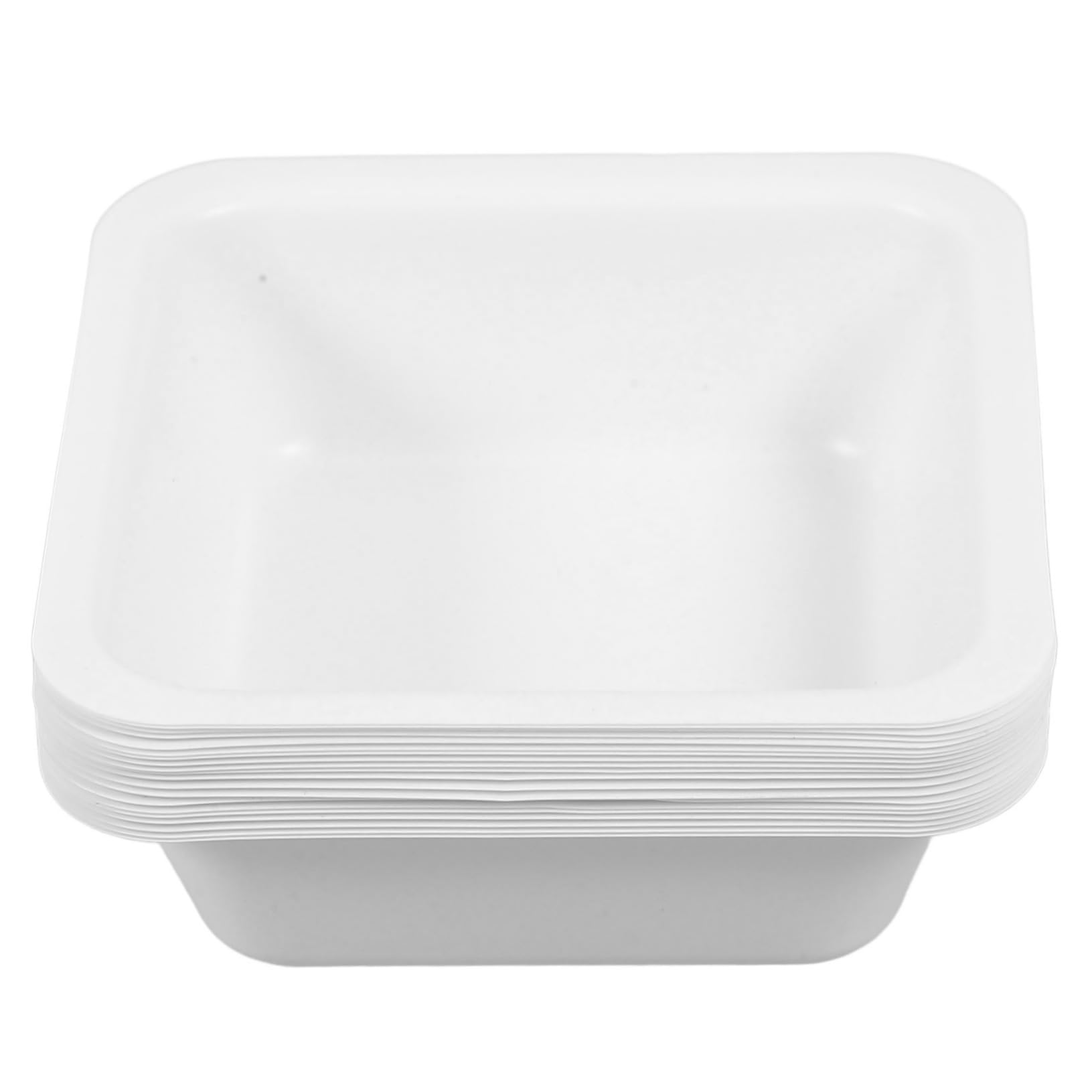 ABOOFAN 5 Set Piatto Di Pesatura Servire Il Vassoio Piazza Barca Di Pesatura Rettangolare Vassoi Di Pesatura Navi Da Pesatura Vassoio Pesi Misurare Pesa Barche Plastica Bianca 20 Pezzi*5