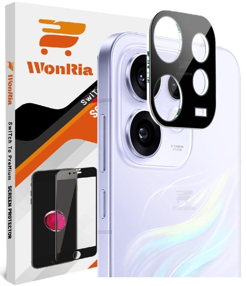 Image of WonRia Pack 1- Back Camera Glass Protector Reno 16 5G Camera Lens Protector Guard [3D Premium] - Black