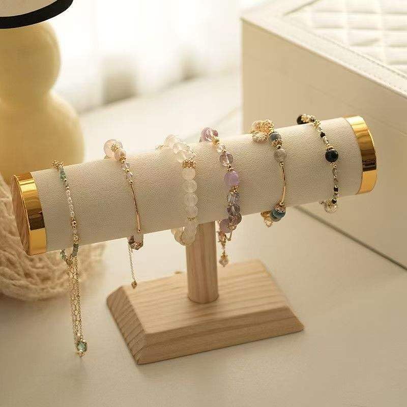 Image of Jewelry Storage Display Stand for Bangles Bracelets Watches (1 Roll T Beige W)