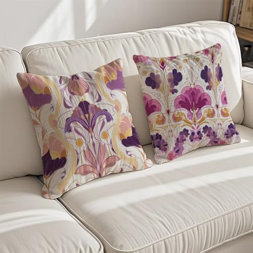 Taie oreiller fermeture eclair en lin lilas deco haut de gamme - 3