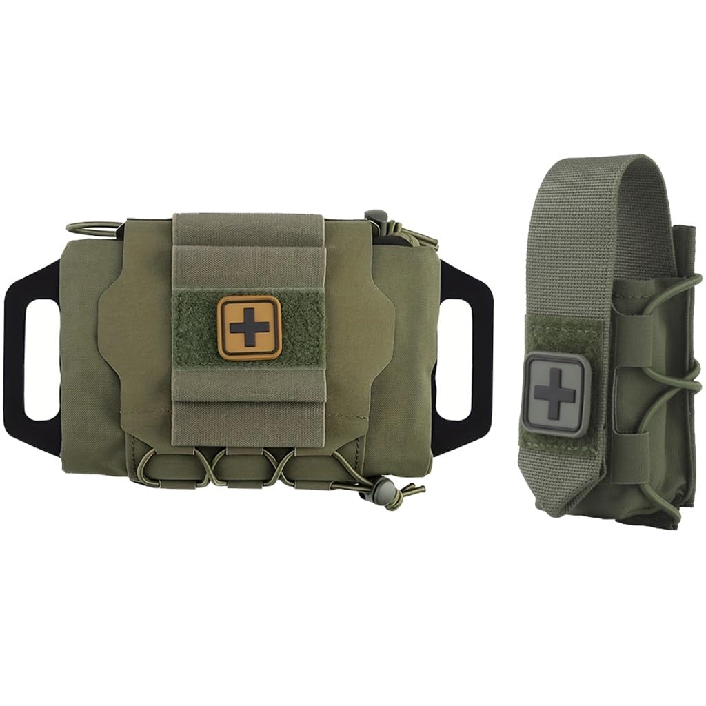 WLXW Taktische Erste-Hilfe-Tasche MOLLE-Medizintasche IFAK-Ausziehbarer Medizin-Organizer Tourniquet-Tasche Holster Die Tourniquet-Tasche Für Jagd Und Airsoft(RG)