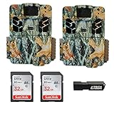 (2) Browning Dark Ops HD Pro X Trail Game Cameras Bundle Includes 32GB Memory Cards and J-TECH Card...