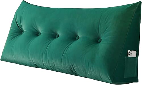 Cojín triangular para la espalda, almohada de cuña larga para dormir después de la cirugía, almohadas de lectura para sentarse en la cama, cojín