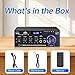 Daakro AK45 Amplifier Stereo Receiver Bluetooth 5.0 Power Amp 2 Channel 300W Home Audio Amplifier w/USB/SD Card/BT/Mic Input for Home/Garage/Ceiling/Passive Speaker Theater System