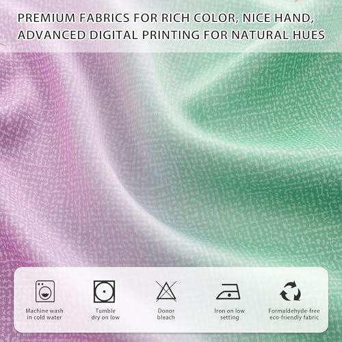 Image of XiDi Green Purple Blue Curtains 72 Inches Long for Girls Bedroom 2 Panels Set, Blackout Rainbow Curtains for Kids Room Decor, Unicorn Wall Decals Drapes for Little Girl Nursery Room 52 Inches Wide