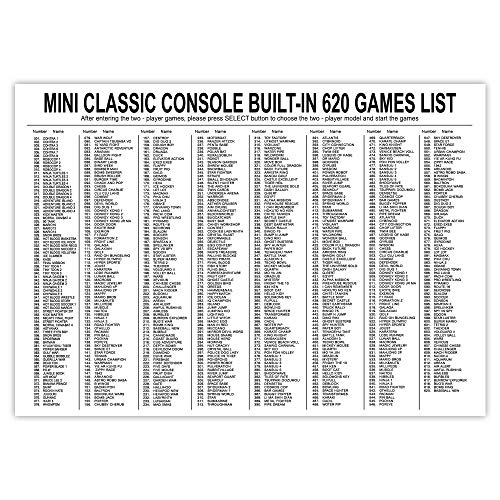 Classic Mini Retro Game Console, EFFUN Retro Game Console with Built-in 620 Games and 2 NES Classic Controller, AV Output Video Game for Kids Gift, Birthday Gift Happy Childhood Memories