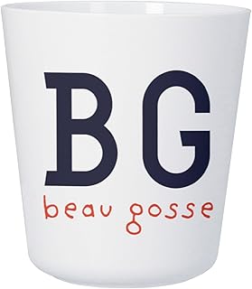 Tasse Plastique Incassable Enfant et Adulte - BG (Beau Gosse) Expression Beauté Homme - Mug Polymère Résistante aux Chocs - Idéal Maison, École, Camping et Pique-Nique - Imprimé en France