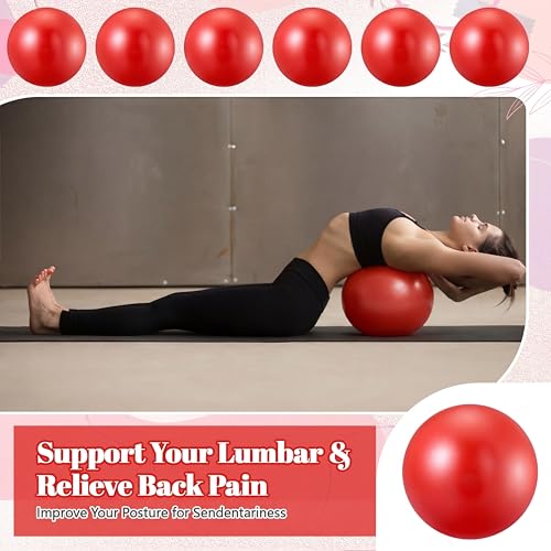 Image of Sotiff 20 Pcs 9 Inch Pilates Ball Bulk Exercise Pilates Ball Mini Yoga Balls Therapy Core for Stability Barre Training Stretching Physical Posture Training Gym Workout with Inflation Tube
