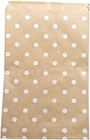 Vista 7 de N'icePackaging 20 bolsas decorativas de papel plano de regalo de 4 x 6 pulgadas, lunares blancos en bolsas de papel kraft marrón, para ventas