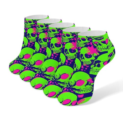 Women Fashion Ankle Socks, Soft Casual Low Cut Socks Breathable Running No-Show Sock for Daily Wear, 5 Pair