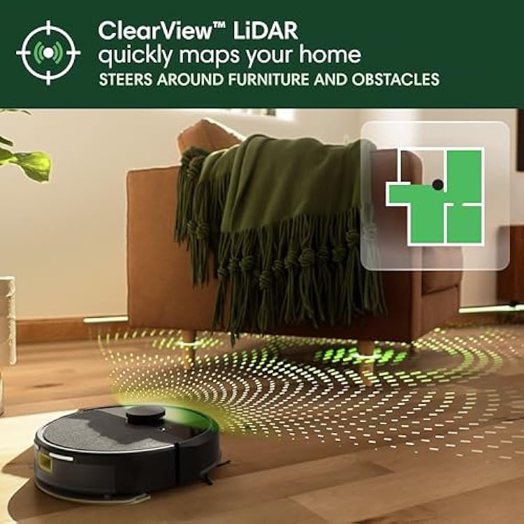 iRobot Roomba 105X Combo Robot Vacuum & Mop with AutoEmpty Dock, SelfEmptying for Up to 75 Days, 70 PowerLifting Suction, Smart LiDAR Mapping, App & Voice Control, Ideal for Homes with Pets & Kids