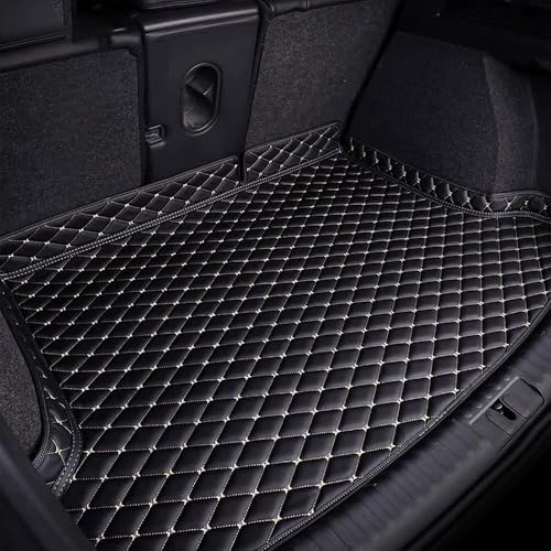 Tapis De Coffre Voiture pour Citroën C5 Aircross (2017-2025 2026),Bac De Protection Arrière Étanche en Cuir,Revêtement Sol Antidérapant,Tapis Losange sur...