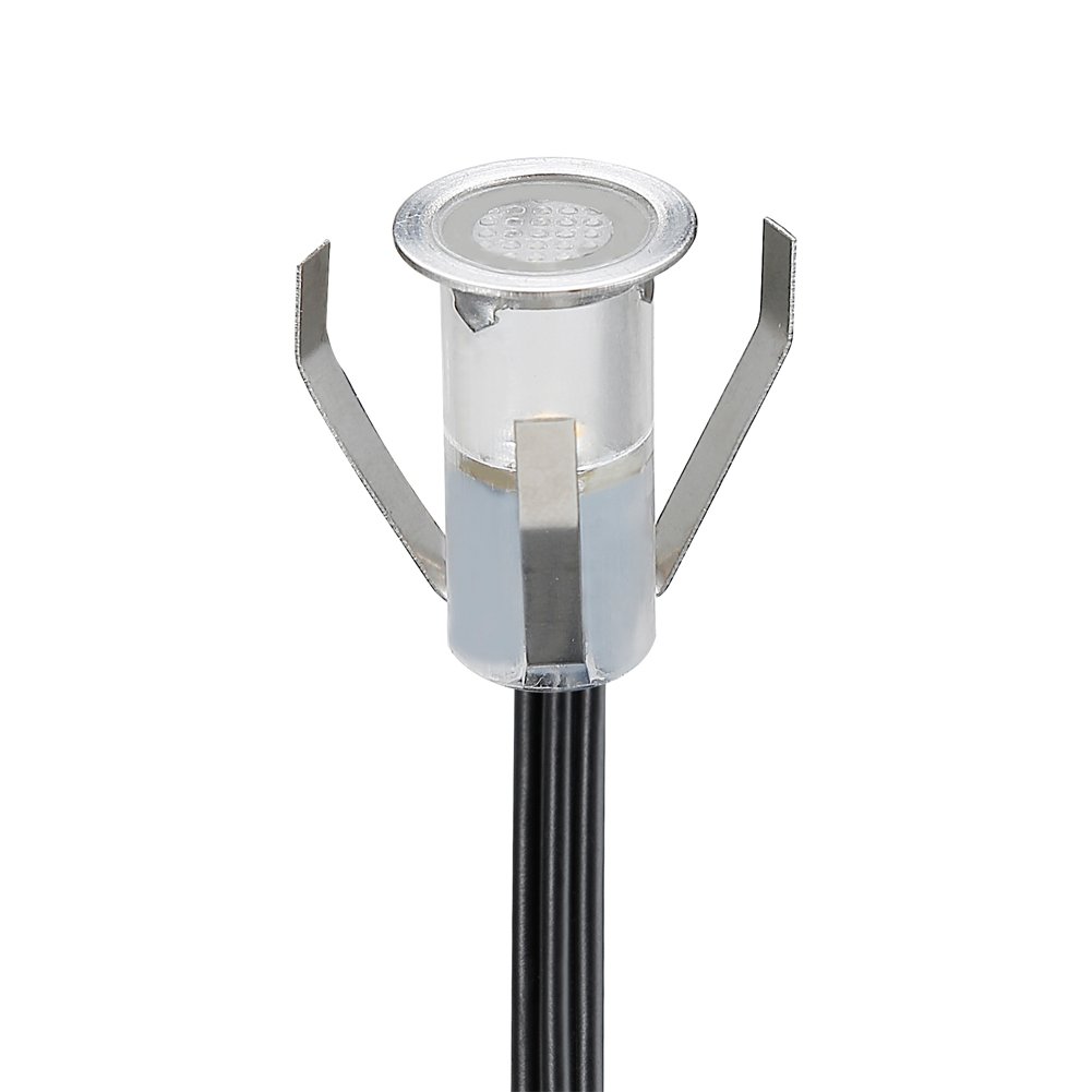 Lot de 6 Lampe de Spot LED Mini Ø18mm Inox IP67 Etanche DC12V Extérieure pour Chemin Escalier Paysage (Bleu)
