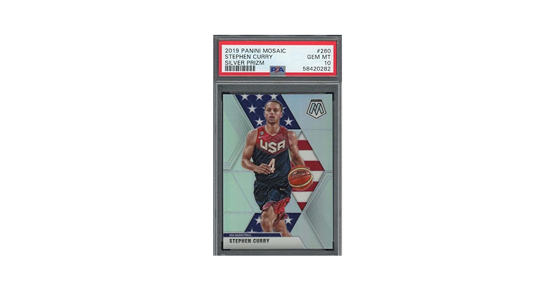 その他 2019 Silver Prizm Stephen Curry PSA 10 Amazon.com: Stephen Curry 2019 Panini Mosaic Silver Prizm