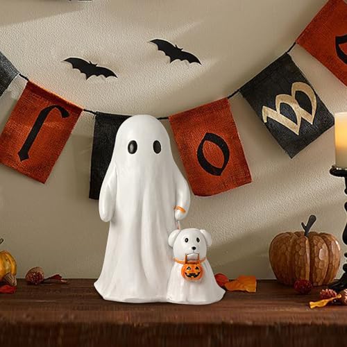 Estatua de Fantasma con Perro para Halloween de 8.9 pulg miniatura 5