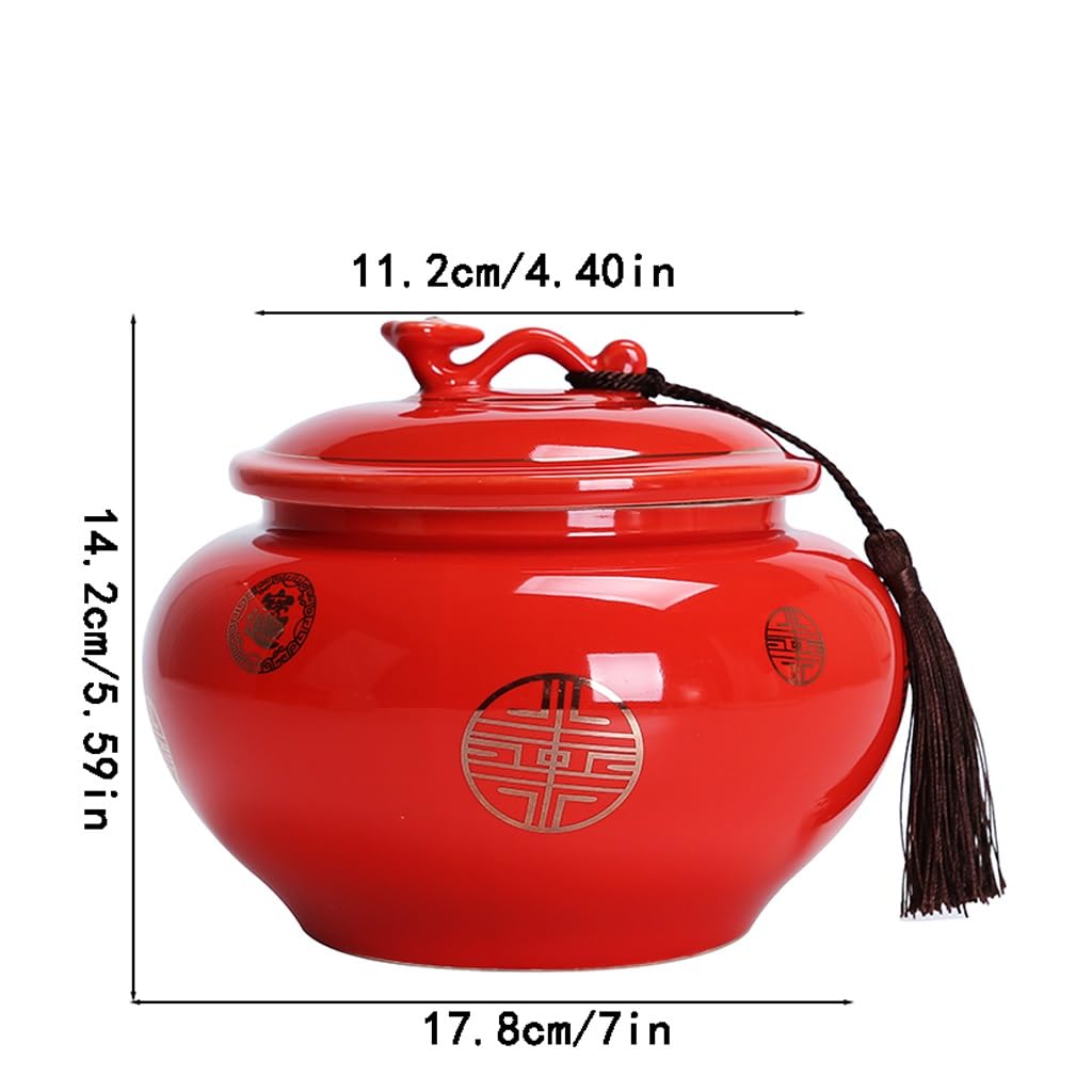 Tee-Set aus Keramik, Kung Fu Tee-Service, Vorratsdosen für Tee, versiegelte Teedosen für den Haushalt, Vorratsglas für Tee (A)