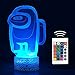 Produktbild Ginkago Ammongs Us 3D Nachtlicht für Kinder 16 Colors Ammong Theme Character Crewmate LED Atmosphere Night Light