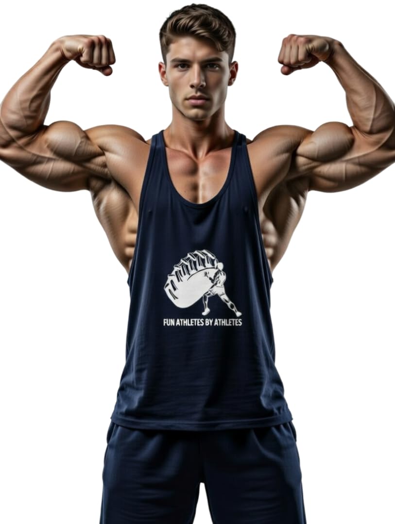 furrr Men's Gym Vest for Bodybuilding | Solid Workout Vest for Muscle Training, Sleeveless Fitness T-Shirt-picture-24