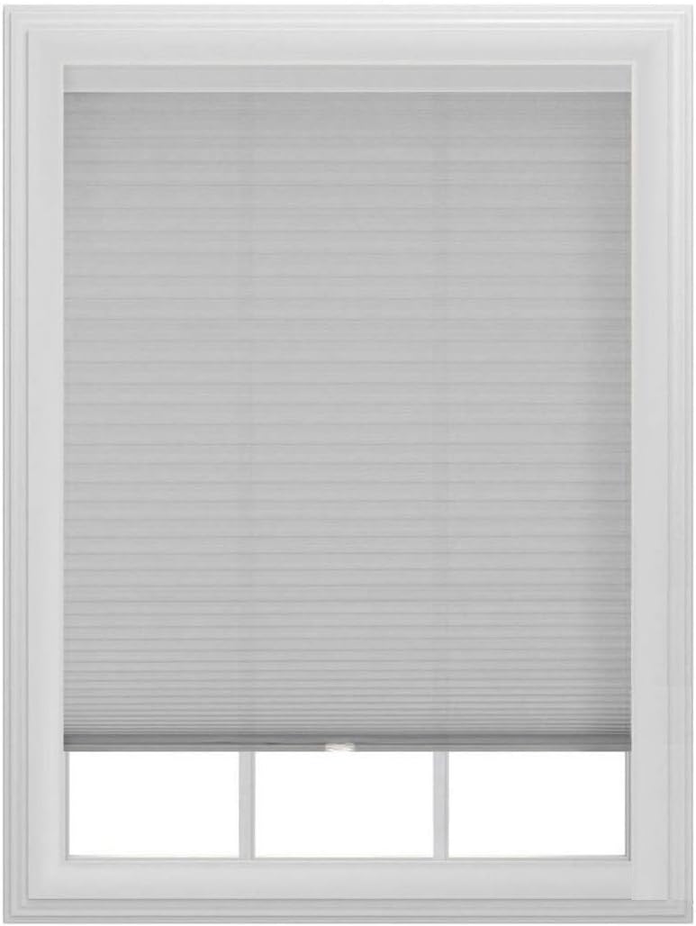 48" x 64" Light Filtering Cellular Window Shade, Cordless, Trimmable (White)