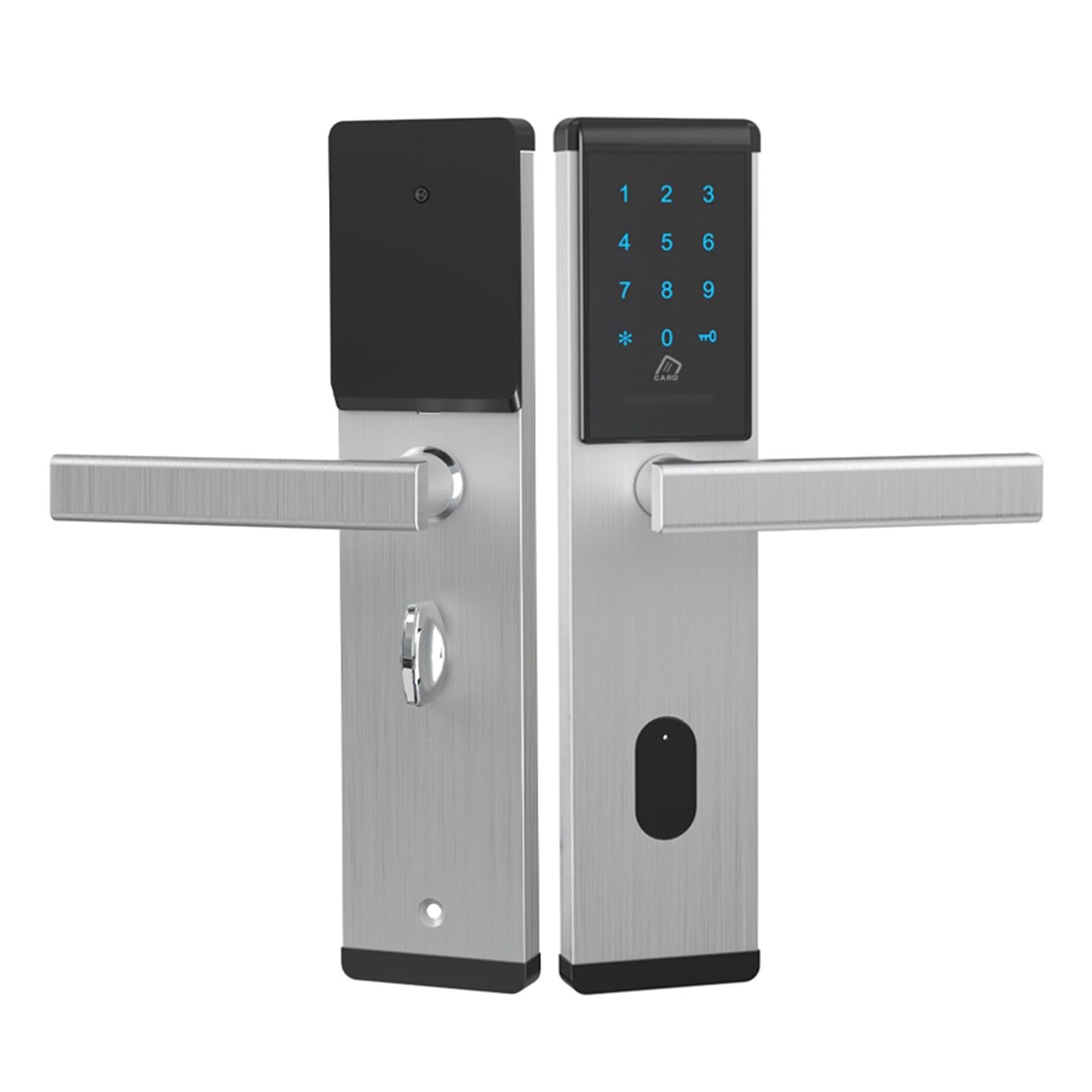 Smart Door Lock, Bluetooth Intelligent Password NFC Card Digital Lock Keyless Access Lock for Rental House(Silver)