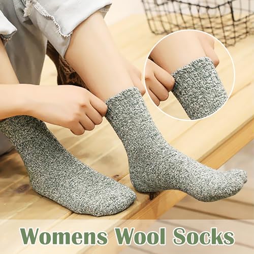 Senker Fashion 5-Pack Women's Cozy Wool Hiking Socks