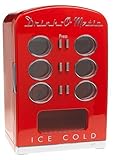 Refrigerated Drink-O-Matic Personal Retro Vending Machine, Red, Holds 12 cans