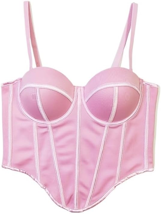 Irregular Bra Inner Wear Outer Wear Sling Corset Beautiful Back Tube Top Women Tight Underwear(Black-JoJo's Bizarre Adventure1,34b)