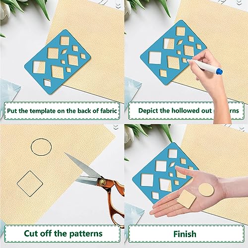 GORGECRAFT 2 Styles Geometric Earrings Making Template Oval Stencils Templates Reusable Diamond Acrylic Cutting Stencil for Bracelets Earrings Jewelry Making Diy Crafts Scrapbooking Canvas 3.5 x 5.1 - Image 3