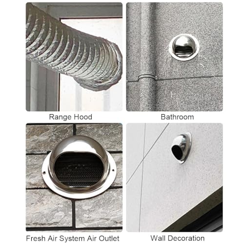 Couvercle de ventilation anti-intempéries en acier inoxydable pour façade - 4
