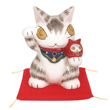 ダヤン♡貯金箱 Amazon.co.jp: [わちふぃーるど] 猫のダヤン ダヤン 陶器製