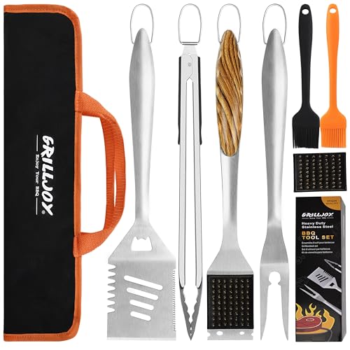 Grilljoy 8Pcs Heavy Duty Bbq Grill Tools Set