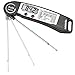 Tensun Instant Read Meat Thermometer, Super Fast Accurate Cooking Thermometer Electronic Kitchen Thermometer with Digital LCD, Fordable Long Probe for Food, Candy, Milk, Tea, BBQ Grill Smokers