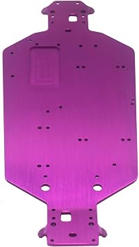 04001 CNC Aluminum Chassis Plate Upgrade Parts Replacement for Redcat HSP 94111 94107 94118 1/10 RC Monster Truck Off Road Buggy Purple