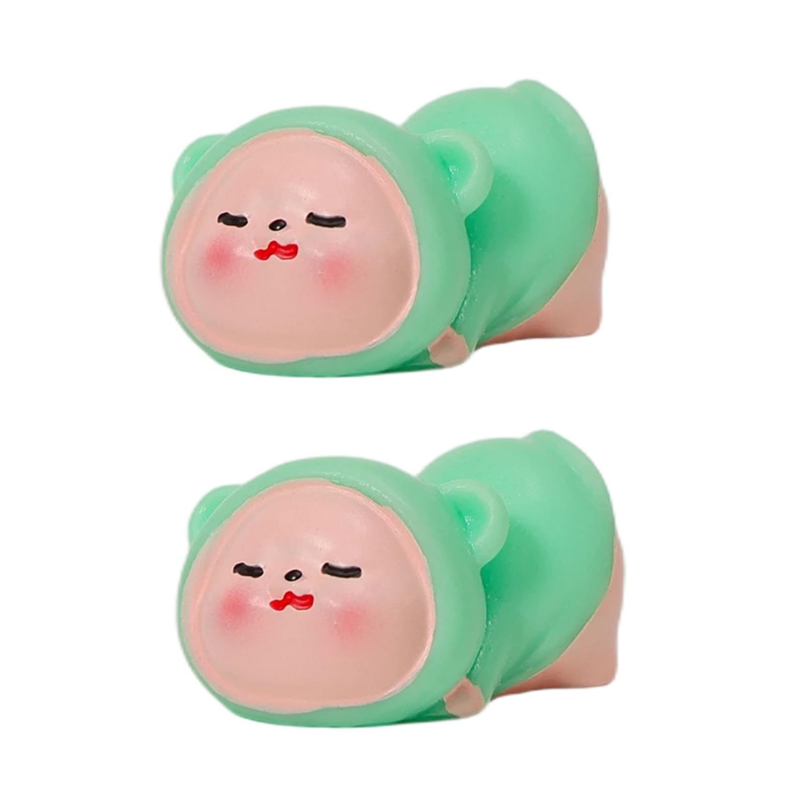 Virelynx 2Pcs Mini Raincoat Bears – Mini Resin Figures Small Miniature Bear, Cute Tiny Bears Animals Figurines for Fairy Gardens Car Decor