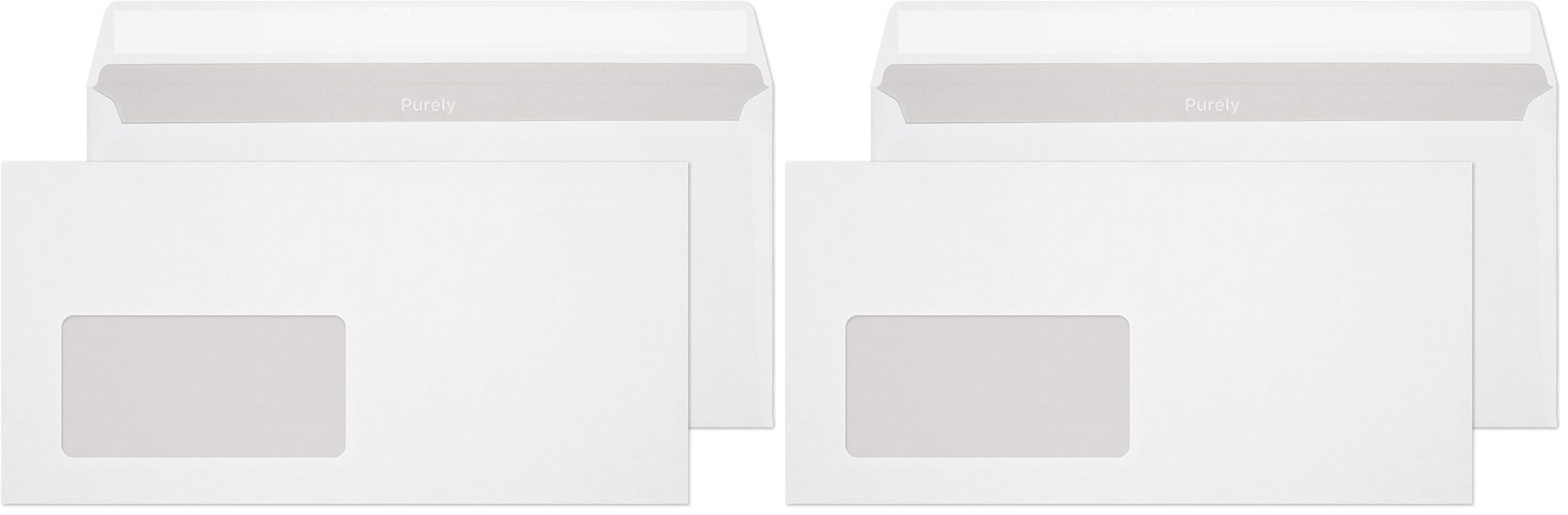 Blake Purely Everyday DL - 110 x 220 mm 75 g/m² Enveloppes Bande Adhésive Fenêtre à Gauche (22774) - Boîte de 500 (Lot de 2)