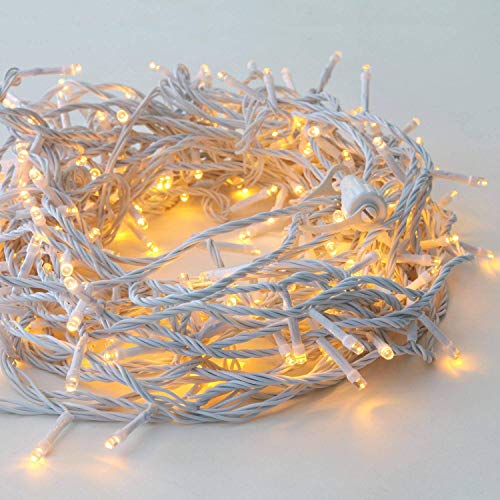 Image of Gesto Warm White Led Serial String Lights - Waterproof Copper Wire Yellow Fairy Lights for Home Decoration,Christmas, Deepawali & Diwali Decoration Lights for Balcony Outdoor (20 Meter | Pack of 1)