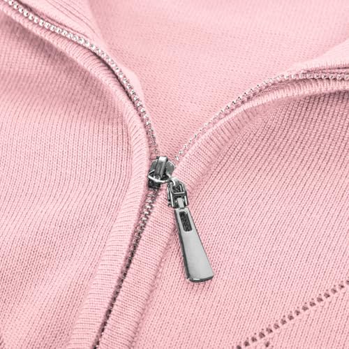 Image of JACK SMITH Quarter Zip Pullover Sweaters for Womens, Rib Polo Sweater Tops