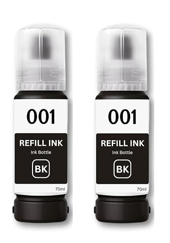 ANG 001 Premium Refill Ink Compatible for Printers L3110, L3150, L4260, L4160, L3152, L3115, L3100, L3101, L3116, L3151, L3156, L1110, L5190, L4150,L14150,L6170 (Black - 2 pcs) (70ml Each)