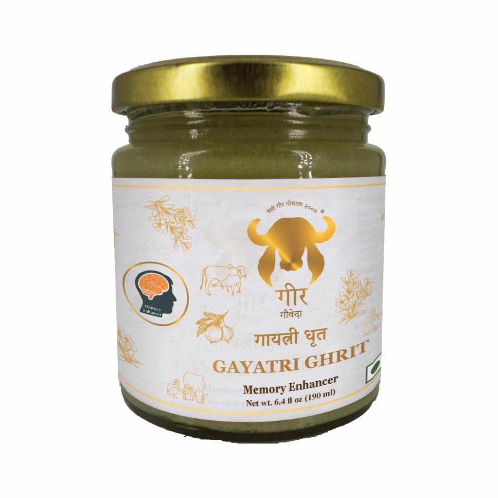 GIR GAUVEDA Gayatri Ghrit Ghee 6.4 Oz (190 ML) – Ghee ayurvedico puro di mucca Gir