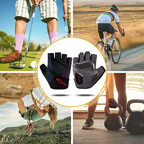 BOILDEG Cycling Gloves Bike Gloves Mountain Road Bike Gloves Anti-slip Shock-absorbing Pad Breathable Half Finger… - Image 6