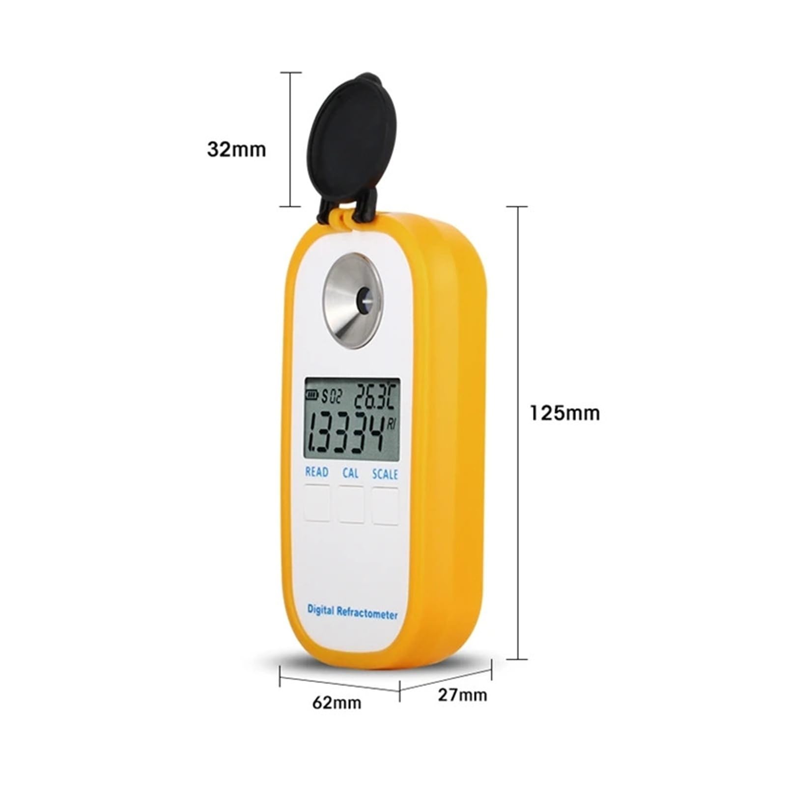 Rifrattometro digitale for birra, doppia scala - Idrometro specifico 1.000-1.130 Brix 0-50% Misuratore di alcol for vino mosto di birra SG per il test dei contenuti