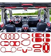 LAIKOU 21PCS Set Interior Decoration Trim Cover Kit fit for Jeep Wrangler JL JLU 2018-2022 & Glad...