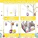 Easter Decorations, EAMBRITE Easter Tree with 10pcs Eggs Ornaments, Lighted White Birch Tree with Timer Battery Powered, Twig Tree Table Centerpiece Spring Decorations for Home Kids (2FT/24 LED)