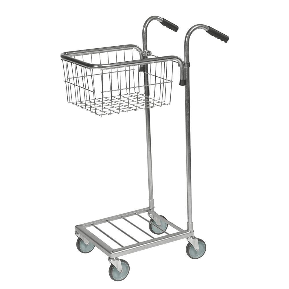 Mini-Transportwagen mit 1 Korb 660 x 385 x 1.090 mm, Traglast: 35 kg, verzinkt
